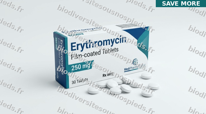 Procurez-vous Érythromycine 500mg — (Erythromycin) — dès 0,44€ — livraison rapide et discrète